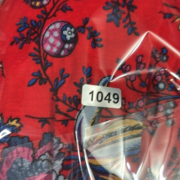 Anthropologie Maeve Windham Bright Red Floral Tunic Size Medium - Picture 10 of 10